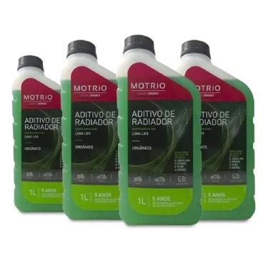 Imagem de Kit 4 Lts Aditivo de Radiador Orgânico Verde Pronto Para Uso - MOTRIO
