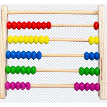 Imagem de Ábaco Educativo de Madeira 5 Hastes para Contagem Adição e Subtração Infantil Yins Brasil