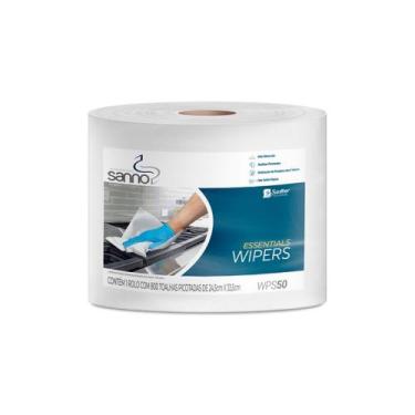 Imagem de Wiper Sanno Wps50 Essentials Rolo Branco 800X24,5X33,5cm Santher, Bran