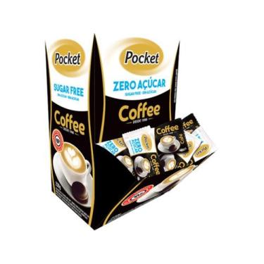 Imagem de Bala Zero Açúcar Café Coffee Pocket Caixa C/100unid - 230g - Pocket Co
