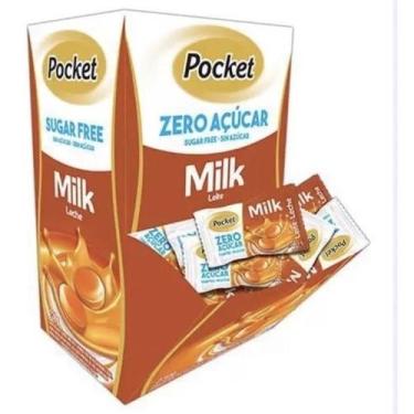 Imagem de Bala Zero Açúcar Leite Milk Pocket Caixa C/100unid - 230g - Pocket Mil