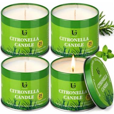 Imagem de Vela UGBEM de cera de soja com citronela, kit com 4 unidades de 150 g 