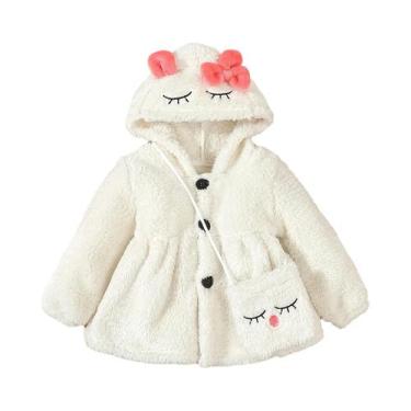 Imagem de Casaco De Pelúcia Para Bebê Menina, Jaqueta Quente De Inverno, Conjunt
