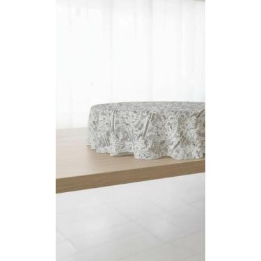 Imagem de Toalha de Mesa Redonda Térmica PVC 1,38m Renda - Congratulations Store