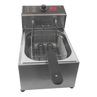 Imagem de Fritadeira Elétrica 8L 1 Cuba Inox FE-08 2000W Edanca 127V, 110V