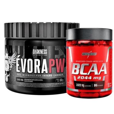 Imagem de Evora Pré Treino 150g + Bcaa 2044mg 90 Caps Integralmedica, Frutas.Ver