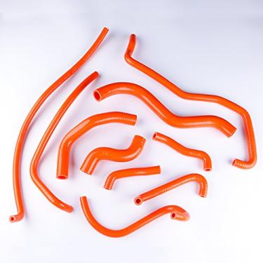 Imagem de LUXERAD Tubo de refrigeração de 3 camadas de 4,5 mm de desempenho de silicone para 2002-2007 2003 2004 2005 2006 Ho nda CB900F 919 (laranja)