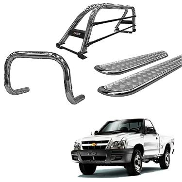 Imagem de Kit Quebra Mato +Santo Ant DUPLO +Estribo S10 94/11 Cromo CS