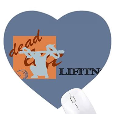 Imagem de Mouse pad de borracha com barra de agachamento China Gym Deadlift coração tapete de jogo escritório