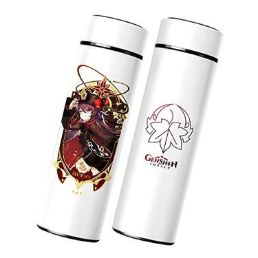 Imagem de Garrafa de água Hu Tao Thermos, Genshin Impact Sports Bonita garrafa de bebida isolada para casa escola viagens ao ar livre