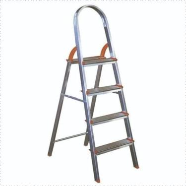 Imagem de Escada Doméstica Super Leve 4 Degraus Em Alumínio