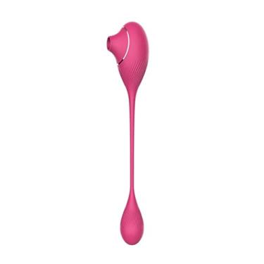 Imagem de Vibrador Feminino 2 em 1 Brinquedos Sexual 14 Frequências Sugador Clitóris Ovo Estimulação Ponto G Mamilo Zatla (Rosa)