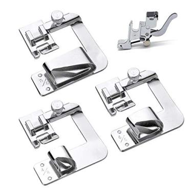 Imagem de 3 Sapatas Calcador Bainha E Barra 13mm 19mm 25mm Doméstica