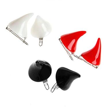 Imagem de BinaryABC Halloween Devil Chifre Grampos de cabelo Barrette, Cosplay Halloween Cosplay Acessórios de festa, 6 peças