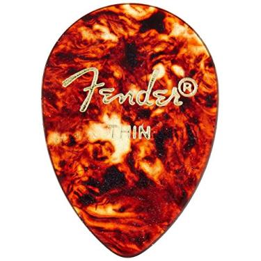 Imagem de Fender Palhetas clássicas de celuloide em formato 358 (pacote com 12) para guitarra elétrica, guitarra acústica, bandolim e baixo