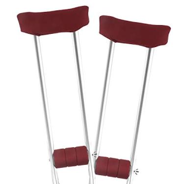 Imagem de Almofada de muleta almofadas para as axilas muletas capas de aperto de mão capa de muleta lavável (1 par) tamanho único multicolorido (cor CP12)