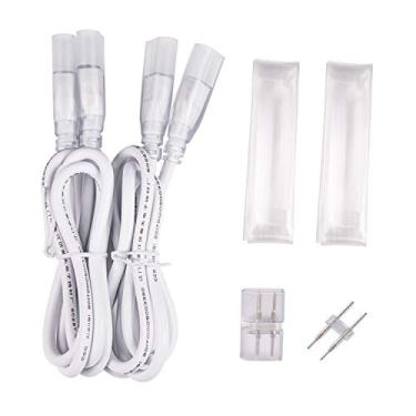 Imagem de Conector de decoração brilhante e fios de conexão para Mini Corda Neon LED de 7 x 14,5 mm