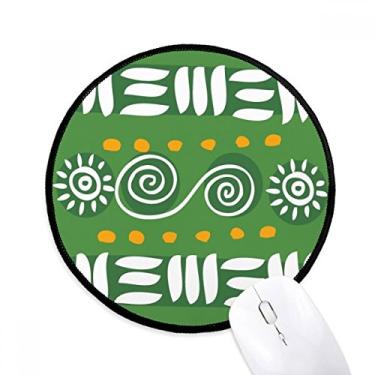 Imagem de Contagem de linhas Totems México Civilização Antiga Mouse Pad Desktop Escritório Tapete Redondo para Computador