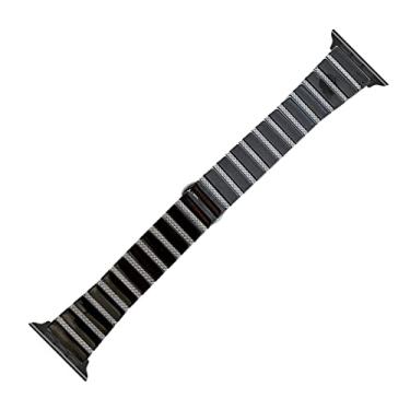 Imagem de MaKTech Pulseira de Cerâmica para Apple Watch,Pulseira de Diamante com Intervalo de uma Peça,para iWatch Series 10/9/Ultra 2/SE/8/7[2024] (46mm/45mm/44/49mm,Preto)