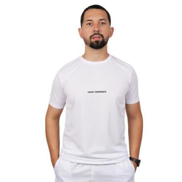 Imagem de Camiseta Branca Dry Fit Masculina Usup Malha Fresca Academia