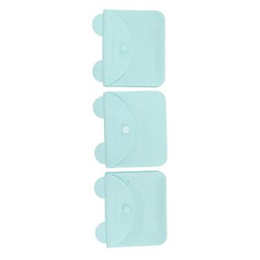 Imagem de VINGVO Envelope selado, caixa de armazenamento de envelope de silicone fácil de abrir, boa vedação, 3 peças, bloqueio duplo para compras (verde)