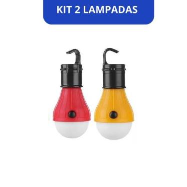 Imagem de Kit 2 Super Lampada Portatil Camping Led Barraca Pesca - Ns