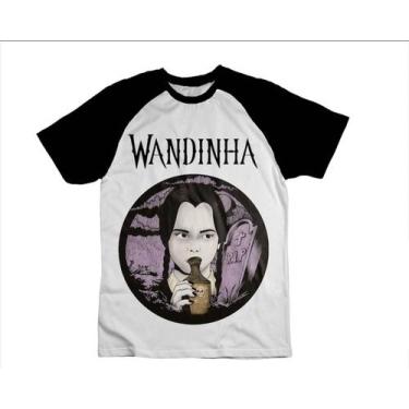 Imagem de Camiseta Wandinha Addams Família Addams Blusa Adulto Infantil Unissex