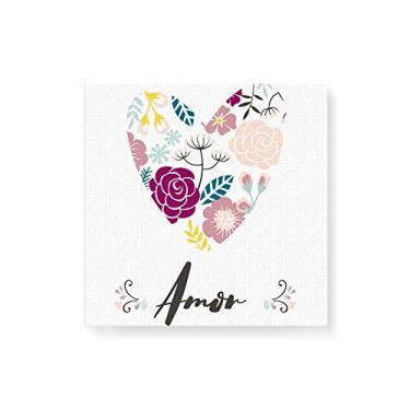 Imagem de Arte Maníacos Quadro Decorativo em Tela Canvas Amor Coração Fundo Branco - 30x30cm