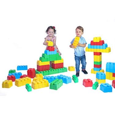 Imagem de BLOCOS GIGANTES COLORIDOS PARA MONTAR 50 PÇS