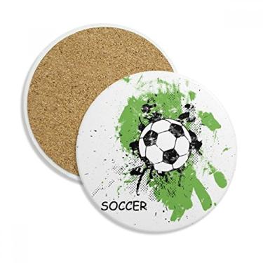 Imagem de Caneca de futebol futebol americano esportiva copo copo copo de mesa pedra absorvente de proteção de mesa