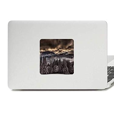 Imagem de Adesivo de vinil com céu de pinheiro branco e céu escuro para decoração de PC