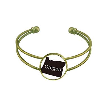 Imagem de Bracelete retrô com mapa dos Estados Unidos da América Oregon