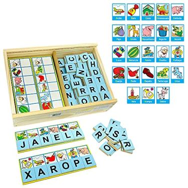 Imagem de Brinquedo Educativo Letras Para Alfabetização Imagem E Escrita Carimbras