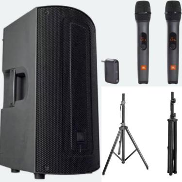 Imagem de Caixa de Som JBL Max 10 Ativa BT + 2 Mic sem fio + Pedestal