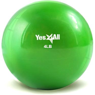 Imagem de Yes4All Bolas tonificantes ponderadas para exercícios, bolas medicinais macias para exercícios, pilates, ioga, equilíbrio, flexibilidade, 9-4,5 kg