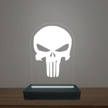 Imagem de Luminária Led 3d Caveira Abajur Luxo