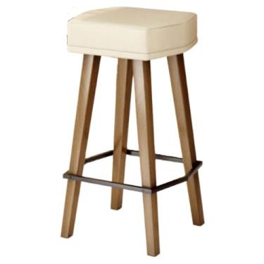 Imagem de Banqueta para Balcão Bancada Cozinha Industrial Área Gourmet Estofada Luxo (70 cm do assento ao chão, Bege)