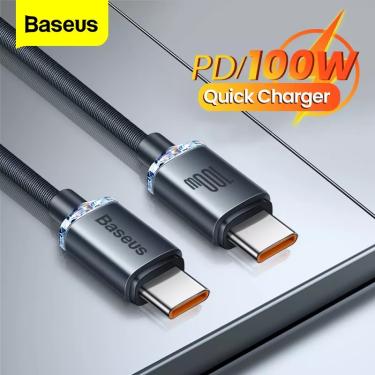 Imagem de Baseus pd 100w usb c para tipo c cabo para macbook ipad 5a carregador de carga rápida para huawei