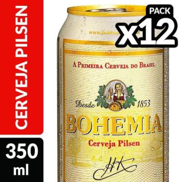 Imagem de Cerveja Bohemia Lata 350 Ml Embalagem Com 12 Unidades