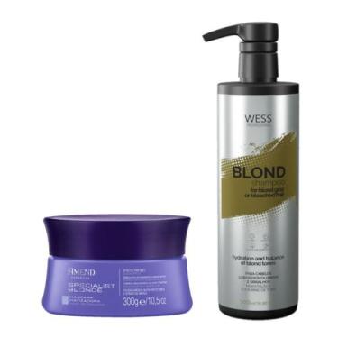 Imagem de Amend Mask Specialist Blond 300G + Wess Shampoo Blond 500ml - Amend/We