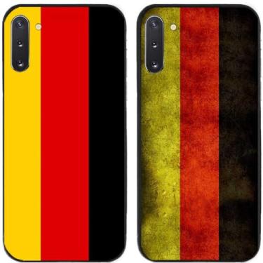 Imagem de 2 peças retrô bandeira da Alemanha Deutschland impressa TPU gel silicone capa de telefone traseira para Samsung Galaxy All Series (Galaxy Note 10)