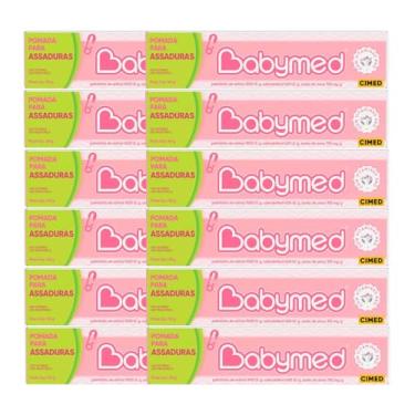 Imagem de Genérico Kit 12 Pomadas Para Prevenção de Assaduras Babymed Rosa 45g