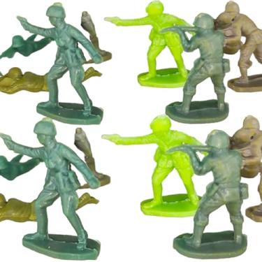 Imagem de 25 Soldados De Plastico Soldadinho Miniatura Militar Bonecos Soldados Guerra Coleção Exercito Figura de Ação