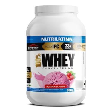 Imagem de Nutrilatina, 100% Whey Protein Sabor Morango Silvestre 900g | Nutrilatina