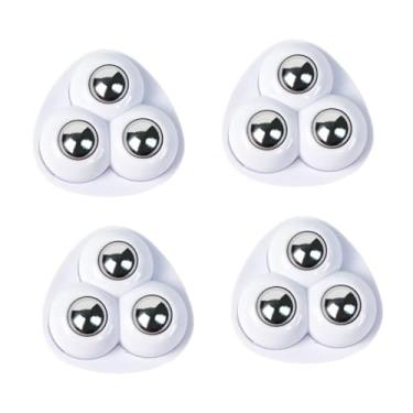 Imagem de Amagogo 4Pcs Rodas de rodízio autoadesivas, rotação de 360°, rodas deslizantes universais multiuso para balde de esfregão, lixeira de lixo, Branco