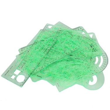 Imagem de Ferramentas de Desenho, Estênceis de Desenho Conjunto de Régua de 12 Peças Réguas de Classificação Em Formato de Curva Estênceis de Formato Modelo de Desenho Geométrico Régua de