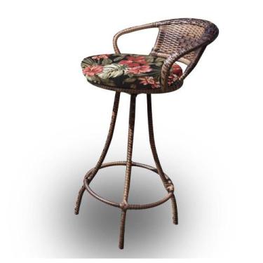 Imagem de Banqueta Giratória Belfast - Tecido Maui Preto - Mundo dos Sintéticos