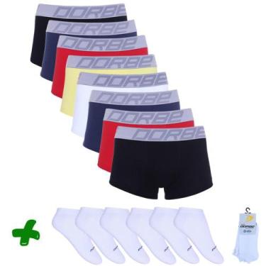 Imagem de Kit 8 Sungão Algodão + 6 Pares Meia Soquete Dorbe, G