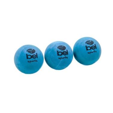 Imagem de Kit 3 Bolas de Frescobol Número 3 Azul Belfix