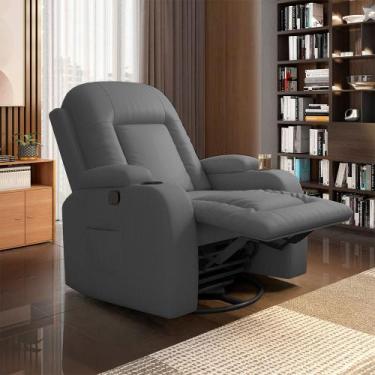 Imagem de Poltrona do Papai Reclinável Giratória e Balanço Sala de Cinema Crihs 